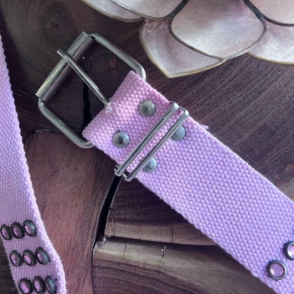 Pink on pink jeweled belt.